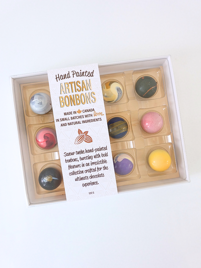 Bonbons: Box of 12 Hand Painted
