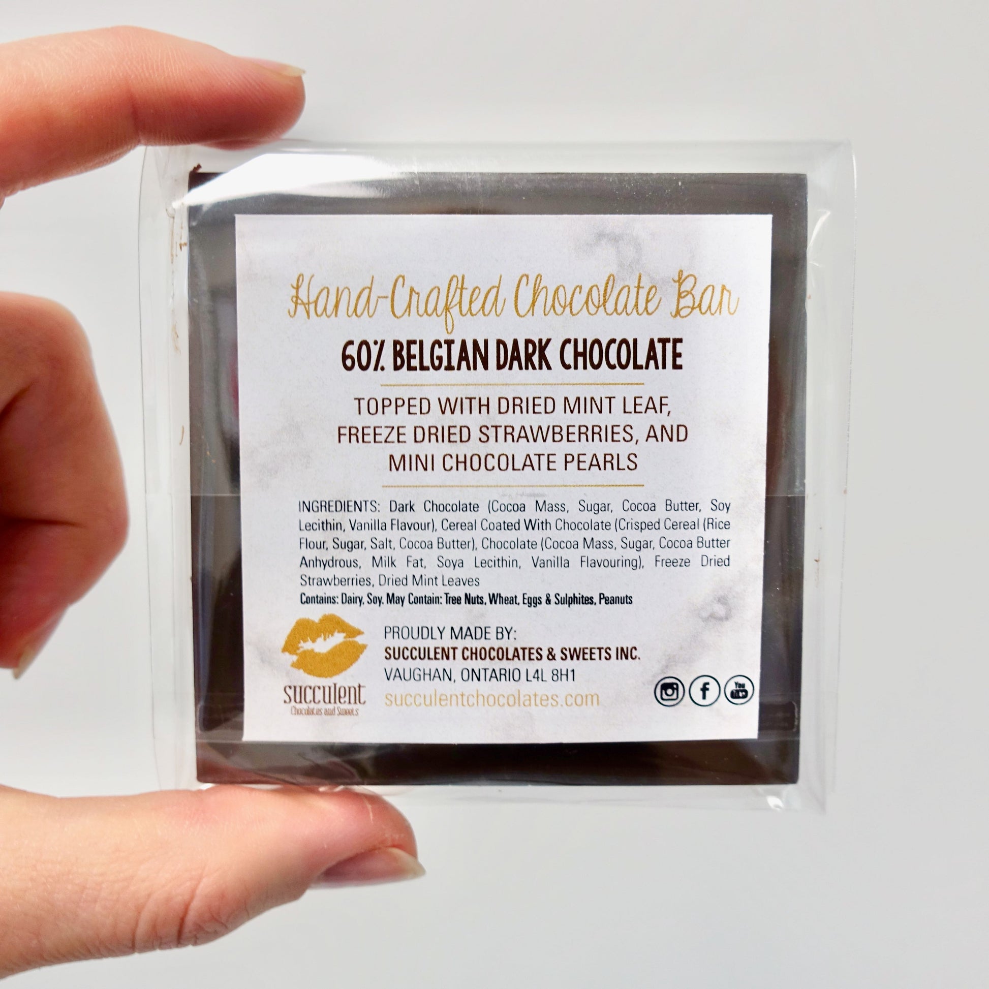 succulent chocolates and sweets inc Fancy Bar: Strawberry Mint Melody – Succulent Chocolates and Sweets